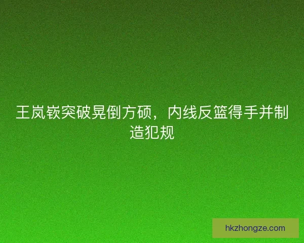 王岚嵚突破晃倒方硕，内线反篮得手并制造犯规